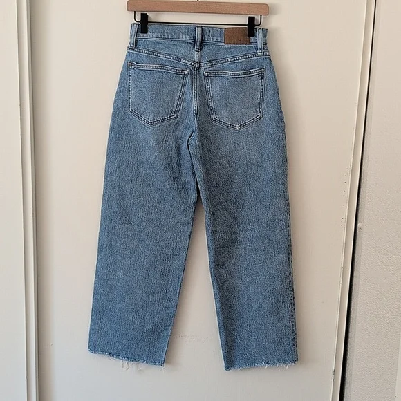 Madewell Womens 25 The Perfect Vintage Wide Leg Crop Jeans Casual Classic Preppy - Picture 5 of 8